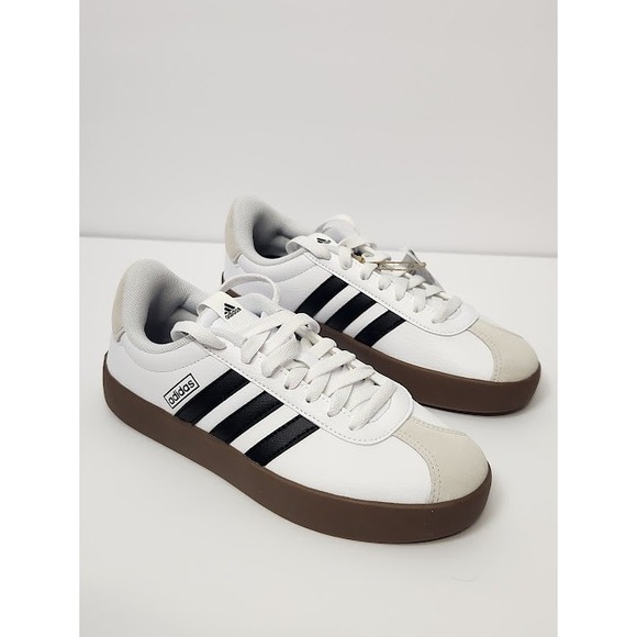 adidas VL Court 3.0 Women's Sneakers Stripes Size 6.5 NEW - Picture 1 of 14